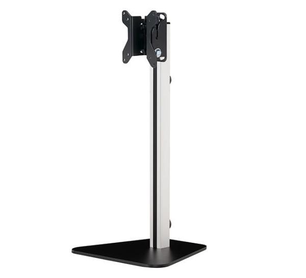Stand birou b-tech, pentru display-uri cu diagonala pana la 32", suporta pana la 10kg, cu inclinatie +17°/-10°, vesa min. 75x75, vesa max. 100x100, cable management integrat, negru/argintiu