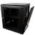 Cabinet 19″ spacer 12u 500x400mm, fixare pe perete, flatpack (dezasamblat), black, usa sticla cu blocare, panouri detasabile, otel 1mm, sarcina maxima 25kg