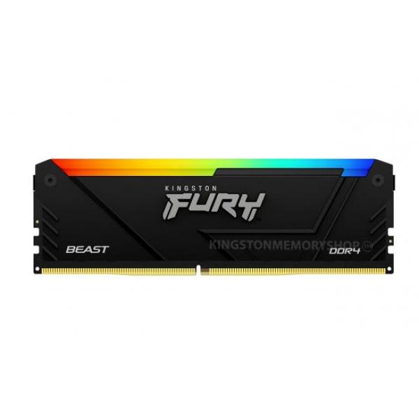 Memorie ram kingston fury beast rgb, dimm, ddr4, 32gb, 3600mhz, cl18, 1.35v, rgb lighting
