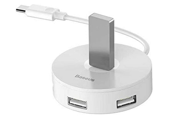 Hub extern baseus airjoy 10 cm, alb