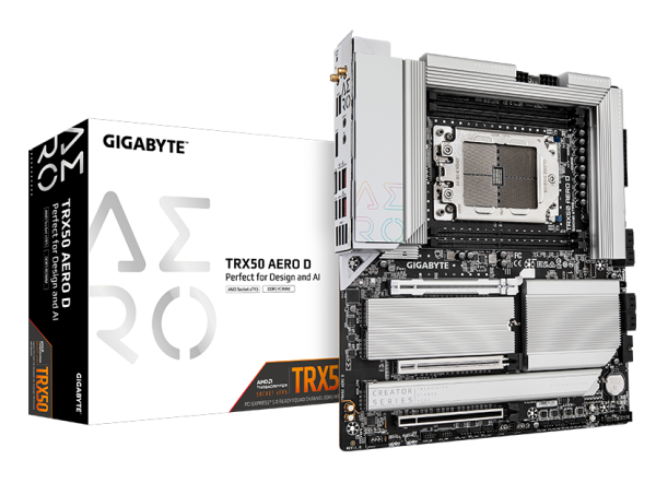 Placa de baza gigavyte trx50 aero d str5 4xddr5, 3x pcie x16, 4x m.2, 8x sata 6gb/s, e-atx