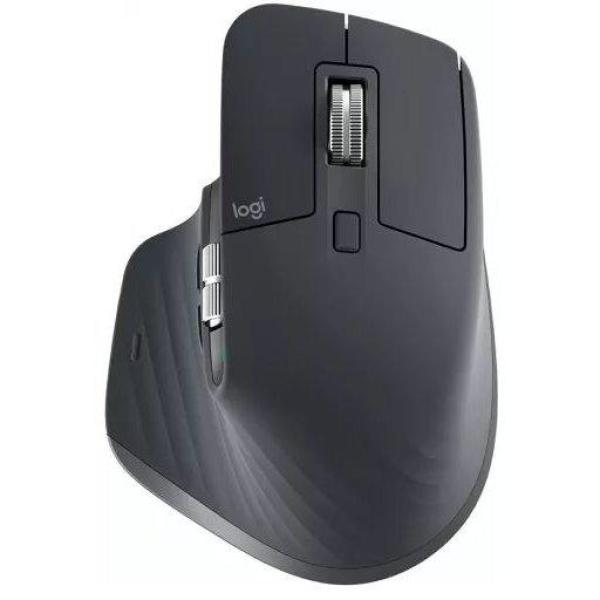 Mouse logitech mx master 3s, wireless/bluetooth fara fir, rezolutie 8000 dpi, optic, butoane/rotite 7, graphite/negru
