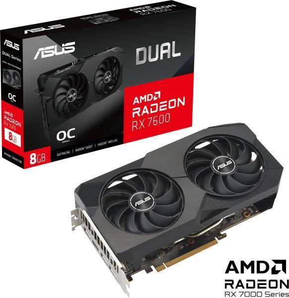 Asus dual radeon rx 7600 8gb oc v2 gddr6 128-bit pci express 4.0 https://www.asus.com/motherboards-components/graphics-cards/dual/dual- rx7600-o8g-v2/techspec/