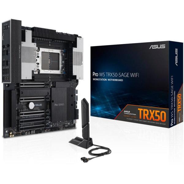 Placa de baza asus pro ws trx50 sage wifi 4x ddr5, 5x pcie x16, 3x m.2, 4x sata 6gb/s