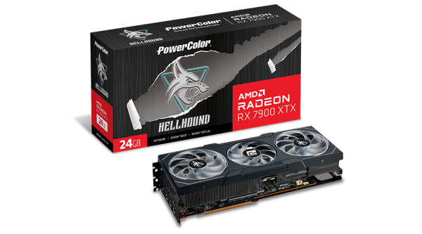 Placa video powercolor radeon rx7900 xtx hellhound 24gb gddr6 384 bit, pcie 4.0, 1x hdmi 3x dp