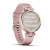 Ceas garmin lily editia sport, display amoled, dimensiune afisaj 34.5 mm, rezolutie afisaj 240 x 201 pixeli, memorie 8gb, autonomie pana la 5 zile, rezistanta la apa pana la 5 atm, greutate: 24g, ramă cream gold cu carcasă dust rose şi curea din silicon