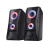 Boxe trust gxt 606 javv, iluminare rgb led, putere maxima 12w, frecventa de raspuns 160 hz - 20.000 hz, audio input 3.5mm, negru