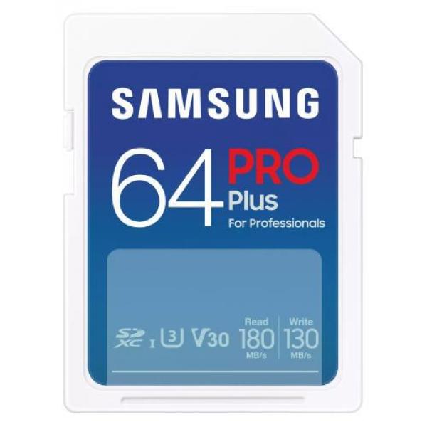 Micro secure digital card samsung, pro plus, 64gb, mb-sd256s/eu, clasa u1, v10, pana la 120mb/s