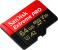 Micro secure digital card sandisk extreme plus, 64gb, clasa 10, r/w speed: up to 100mb/s/ 90mb/s, include adaptor sd (pentru telefon)
