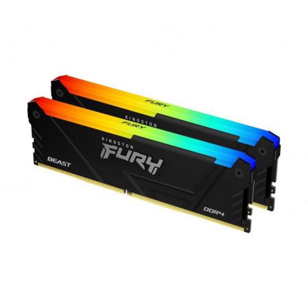 Kingston 16gb 3600mt/s ddr4 cl17 dimm (kit of 2) fury beast rgb