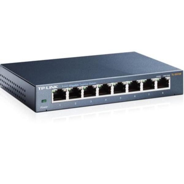 Switch tp-link tl-sg108s, 8 port, 10/100/1000 mbps