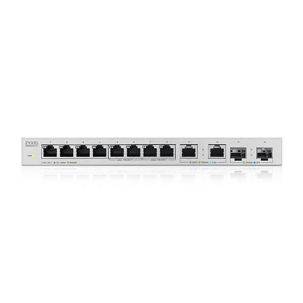 Xgs1010-12-zz0101f - ethernet switch, rj45 ports 10, fibre ports 2sfp+, 10gbps, unmanaged, zyxel