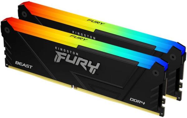 Memorie kingston fury beast rgb 32gb ddr4 3600mhz cl18 dual channel kit