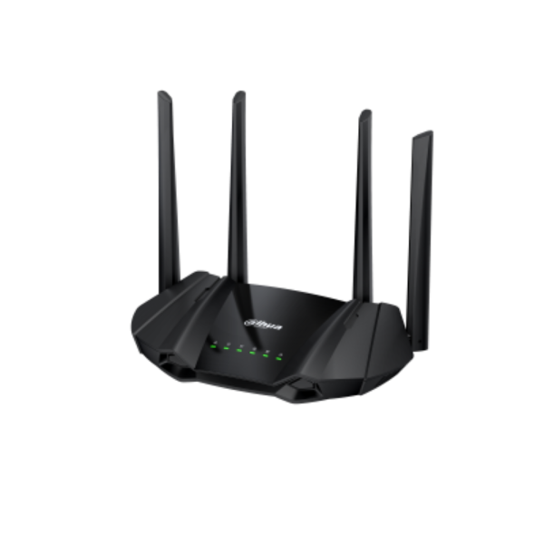 Dahua ax1500 wirelss router dh-ax15m, standarde wireless: 2.4 ghz: 802.11 b/g/n, 5 ghz: 802.11 a/n/a/ac/ax, dual band; 2.4 ghz: 300 mbps, 5 ghz: 1201 mbps, interfata: 1 x 10/100/1000mbps wan, 2 x 10/100/1000mbps lan, memorie: 128 mb flash, 128 mb ram, dim