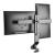Suport monitor de birou neomounts fpma-d860dblack; pentru display-uri cu diagonale 10"-27", sistem de prindere vesa 75x75~100x100, suporta 2 ecrane, greutate maxima suportata 7kg per ecran, full motion, tilt +10°, -10°, swivel +10°, -10°, +180°, -180°; ga