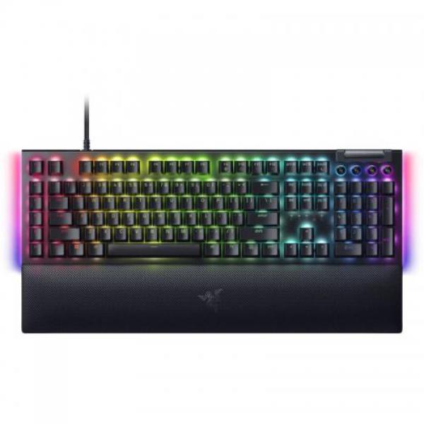Tastatura mecanica gaming blackwidow v4 x (green switch), layout us, taste abs, layout us, cu 6 butoane customizabile, negru