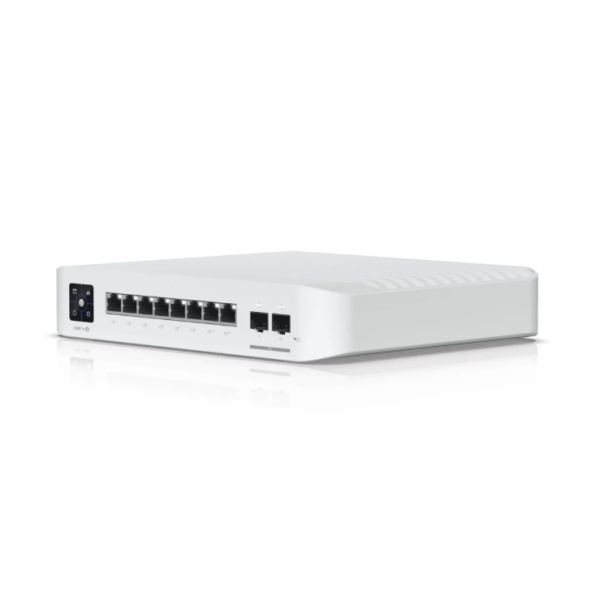 Ubiquiti switch 8 porturi poe usw-pro-8-poe-120w, layer 3, dimensiuni: 200 x 248 x 44 mm, greutate: 2.1kg, interfata: 8 x 10/100/1000mbps, 2 x 10g sfp, 6 porturi poe, 2 porturi poe++, capacitate switch: 56gbps, buget poe: 120w.