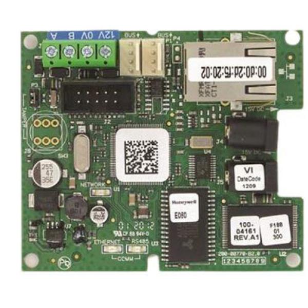 Honeywell galaxy dimension ip module, supports isom protocol, 1x rs-485, 100base-t/ 10base-t communication speed, 12-15 v dc;
