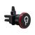 Suport auto magnetic spacer pt. smartphone, fixare in ventilatie prin clips, magnetic, 4 supermagneti n50, rotire 360 grade, negru