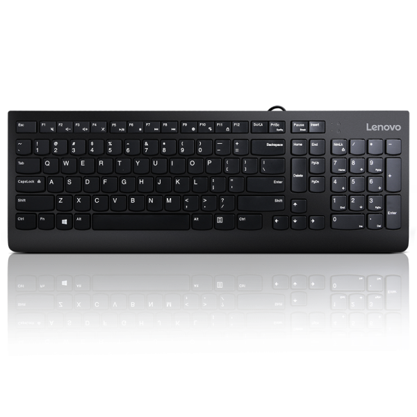 Lenovo 300 usb keyboard - us english, tip: standard, interfata tastatura: usb, tehnologie: cu fir, tastatura iluminata: nu, culoare: negru, dimensiune: 424 x 146 x 20 mm, greutate: 76g, garantie: 1 an
