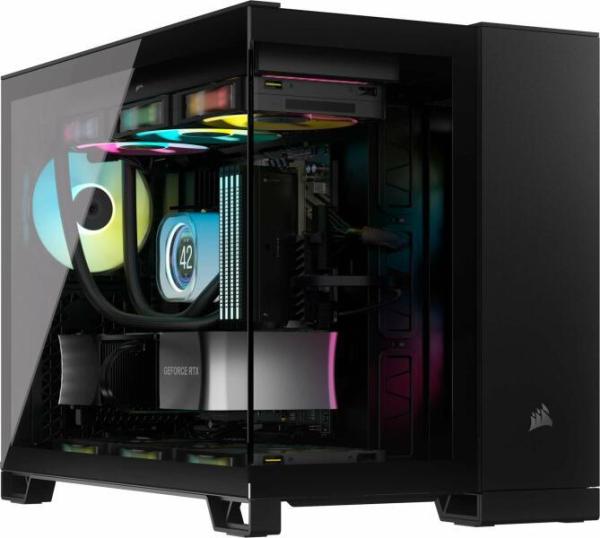 Carcasa corsair 2500x micro atx dual chamber negru