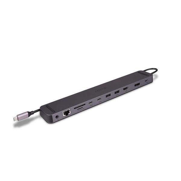 Statie docking lindy dst-mini xt 810, interfata usb type c to 1x hdmi / 1x dp/ 2x usb type a / 2x usb type c / 1x rj45 / 1x sd / 1x microsd / 1x 3.5mm audio, latime de banda suportata 10 gbps, 10/100/1000 mbps, rezolutie maxima iesire 8k 7680x4320 30hz, c