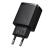Incarcator retea baseus compact, quick charge 20w, 1 x usb type-c 5v/3a max, 1 x usb 5v/3a, negru