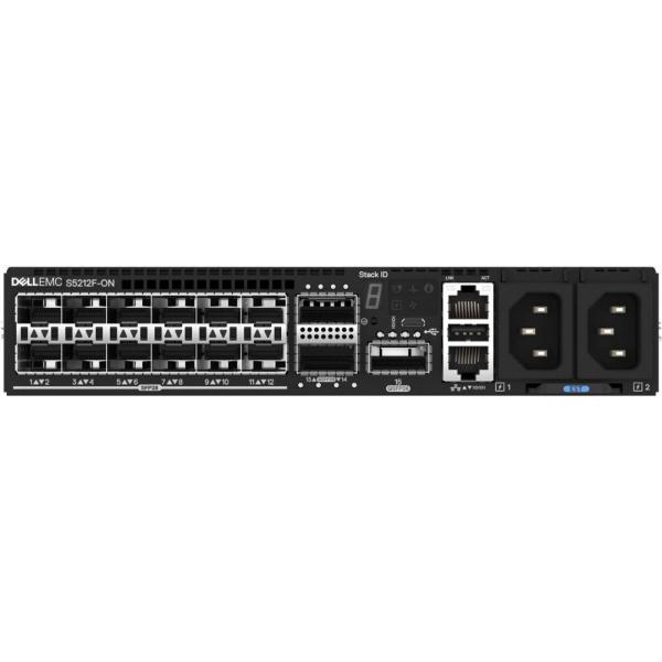 Dell emc s5212f-on switch, 12x 25gbe sfp28, 3x 100gbe qsfp28 ports, io to psu air, 2x psu, 3yr prosupport + nbd