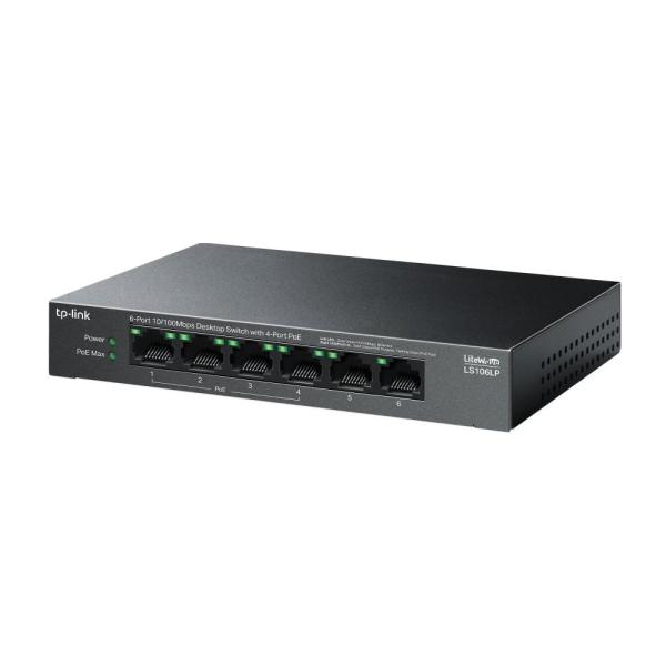 Tp-link 6-port gigabit switch ls106lp, standards and protocols: 802.3 af compliant, interface: 6 * 10/100/mbps, auto-negotiation, auto-mdi/mdix ports