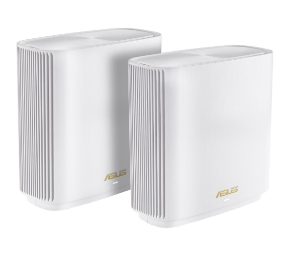 Asus tri band home mesh zenwifi system, xt9, white; 2 pack, 1.7 ghz quad-core processor, 256 mb flash, 512 mb ram ; ax7800, tri-band: 2.4ghz 2x2, 5ghz 2x2,5ghz 4x4, network standard: ieee 802.11a, ieee, 802.11b, ieee 802.11g, wifi 4 (802.11n), wifi 5 (802