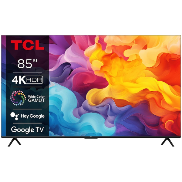 Televizor tcl led 85v6b, 214 cm, smart google tv, 4k ultra hd, clasa f