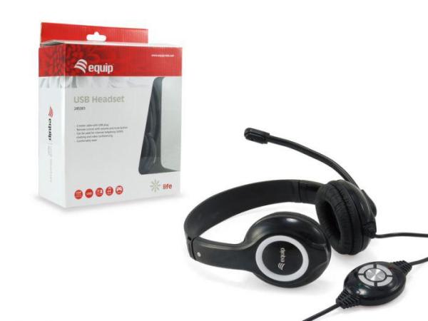 Equip 245301 usb headset, 150x70x165mm