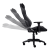 Scaun gaming trust gxt 714 ruya, greutate maxima suportata 150 kg, inaltime adjustabila scaun 10 cm, baza stea cu 5 roti, negru
