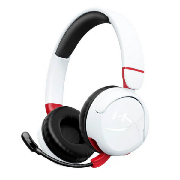 Casti gaming wireless hyperx cloud mini, pc/nintendo switch/controllere ps/xbox/tablete, volum limitat la 85db, bluetooth/jack 3.5 mm, autonomie pana la 25 de ore, frecventa raspuns 20 hz - 20 khz, alb