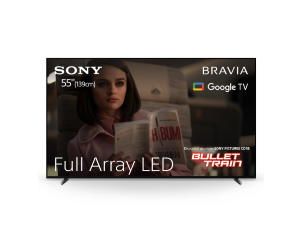 Televizor sony bravia led 55x90l, 139 cm, smart google tv, 4k ultra hd, 100 hz, clasa g