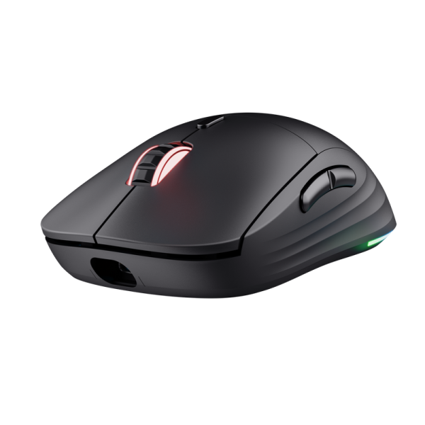 Mouse wireless trust gxt 927 redex+, rezolutie maxima 25600 dpi, senzor paw3370, polling rate 125/250/500/1000hz, iluminare full rgb, negru