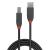 Cablu lindy usb a la usb b anthra line, lungime 1m, latime de banda suportata 480mbps, minimum band radius 16mm (0.63in), negru