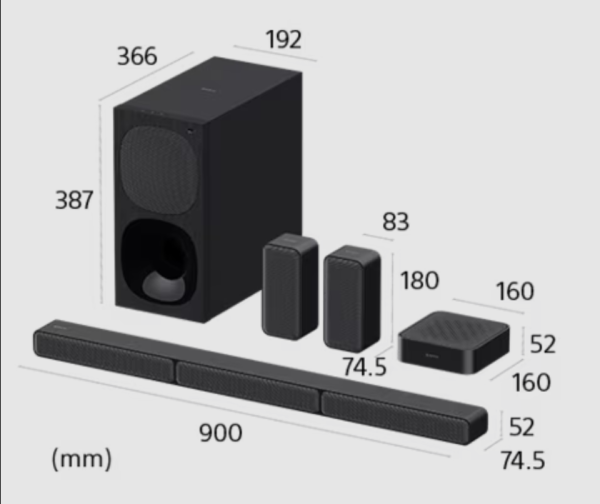 Soundbar sony ht-s40r, 5.1, 600w, bluetooth, dolby audio, negru