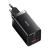 Incarcator retea baseus gan5 pro, quick charge 65w, 2 porturi usb pd, 1 port usb quick charge, include cablu usb -c la usb-c de 100w, lungime 1m, negru
