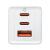 Incarcator retea baseus gan5 pro, quick charge 65w, 2 porturi usb pd, 1 port usb quick charge, include cablu usb -c la usb-c de 100w, lungime 1m, alb