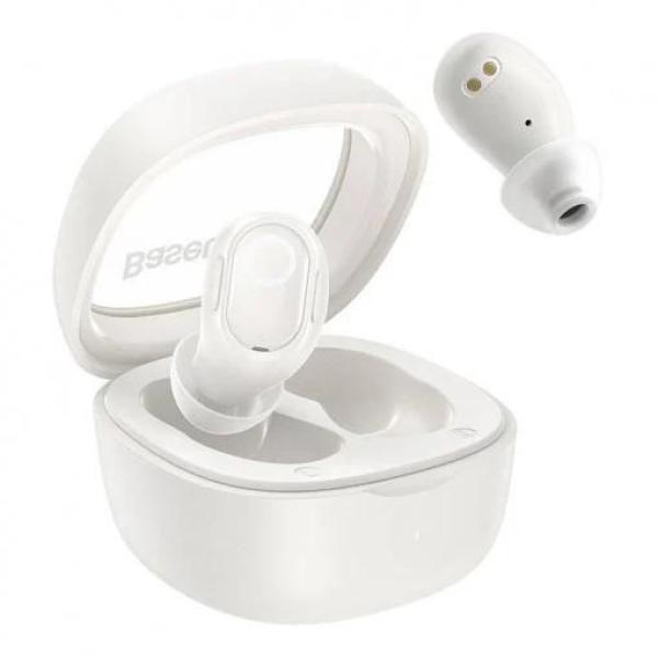 Casti baseus bowie wm02 tws,  wireless, bluetooth 5.3, microfon pe casca, crem