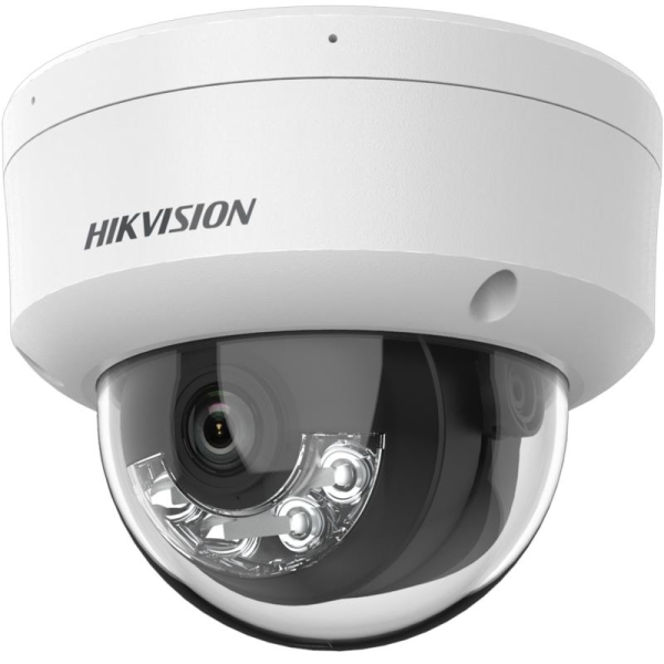 Camera de supraveghere ip dome 2mp smart hybrid light hikvision ds-2cd1123g2-liuf(2.8mm), lentila fixa 2.8mm, iluminare min: color: 0.005 lux @ (f1.6, agc on),b/w: 0 lux cu ir 30m, microfon incorporat, slot card de memorie: alarma microsd/microsdhc/micros