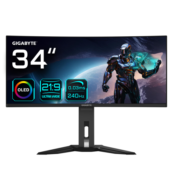 Monitor gaming gigabyte mo34wqc2; panel size (diagonala): 34", display viewing area (hxv): 800.06.736x337.06 (mm), true resolution: 3440 x 1440(wqhd); brightness (max.): 250 cd/m2 (typ); response time: 0.03ms gtg, signal input: hdmi 2.0 x2, display port 1
