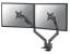 Brat dublu pentru monitor neomounts, tip full motion, pentru display-uri cu diagonale 17"-32", sistem de prindere vesa 75x75~100x100mm, greutate maxima suportata 9 kg per ecran, tilt +45°, -45°, swivel +90°, -90°, rotate +180°, -180°, reglabil pe inaltime