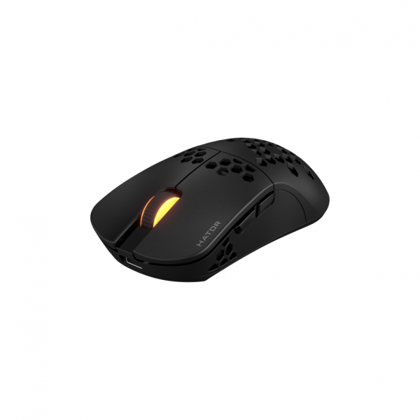 Mouse wireless hator stellar pro, conectivitate 2.4ghz, bluetooth si usb, polling rate pana la 1000hz, capacitate baterie 300mah, durata de viata baterie in modul wireless pana la 18 ore (iluminare pornita), pana la 42 de ore (iluminare oprita), timp inca