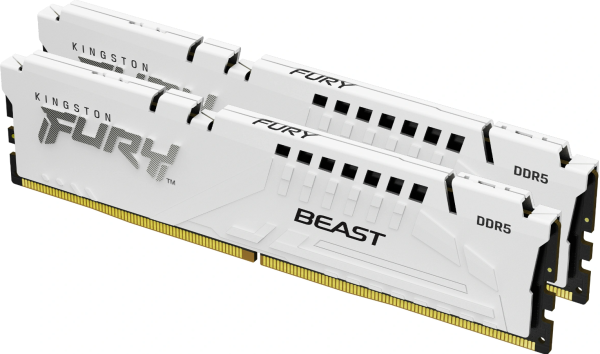 Memorie kingston 32gb ddr5 6000mhz cl30 dual channel kit fury beast white