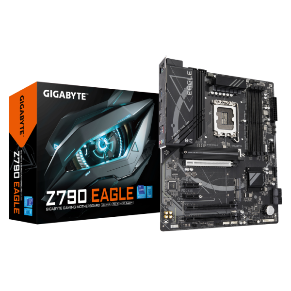 Placa de baza gigabyte z790 eagle lga1700, 4x ddr5, 1x hdmi 1x dp, 1x pcie 5.0 x16 1x pcie 4.0 x16 1x pcie 3.0 x16 2x pcie 3.0 x1, 3x m.2, 4x sata 6gb/s, atx