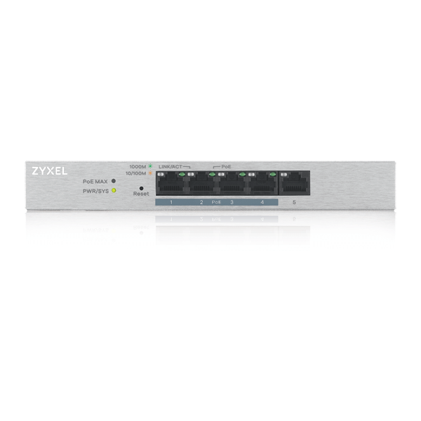 Zyxel gs1200-5hp 5-port gbe metal switch
