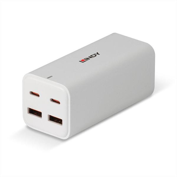 Incarcator lindy usb type-a & c, intrare ec-c7 female , iesire 2 x usb type c (female), 2 x usb type a (female)putere iesire 100-240v~50/60hz 1.5a 100w max, material plastic, voltaj iesire ±5%, pd 3.0, negru