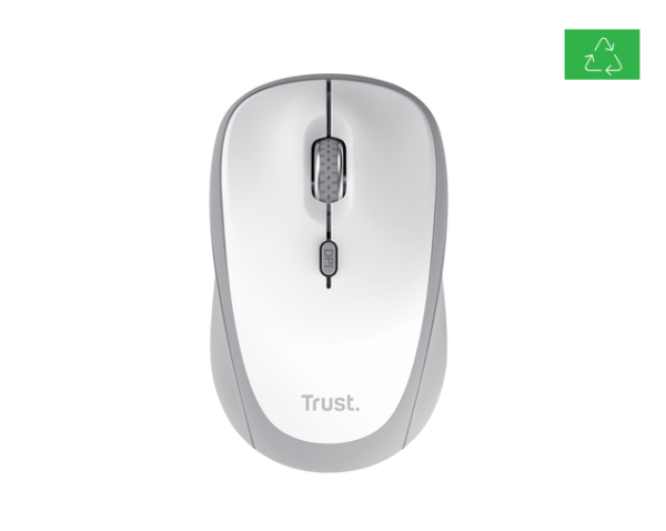 Mouse wireless trust yvi, rezolutie maxima 1600 dpi, alb